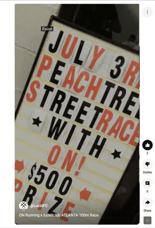 ON Running x lucidfclub Street Race (RECAP)