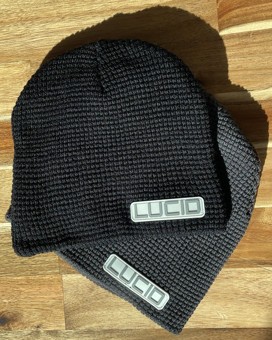 Waffle Knit Cap with PVC Label